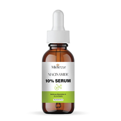 Niacinamide Serum 10% for Face | Reduces Acne Marks, Dark Spots & Oiliness | Brightening & Hydrating Face Serum for Clear, Even-Toned Skin | Lightweight, Non-Sticky Formula