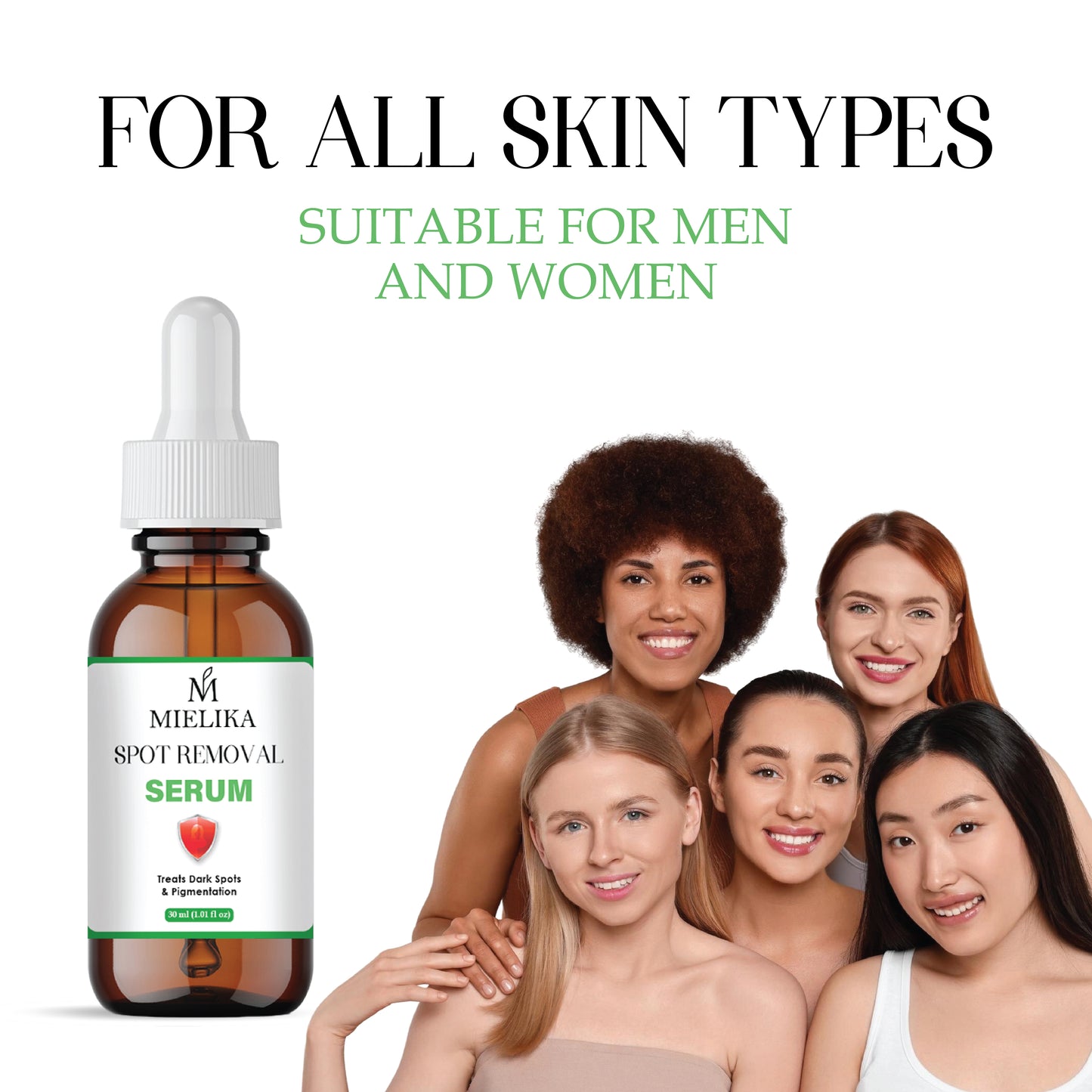 Spot Removal Serum for Face | Dark Spot Corrector | Anti-Blemish & Acne Scar Removal | Skin Brightening & Even Tone Serum for Men & Women