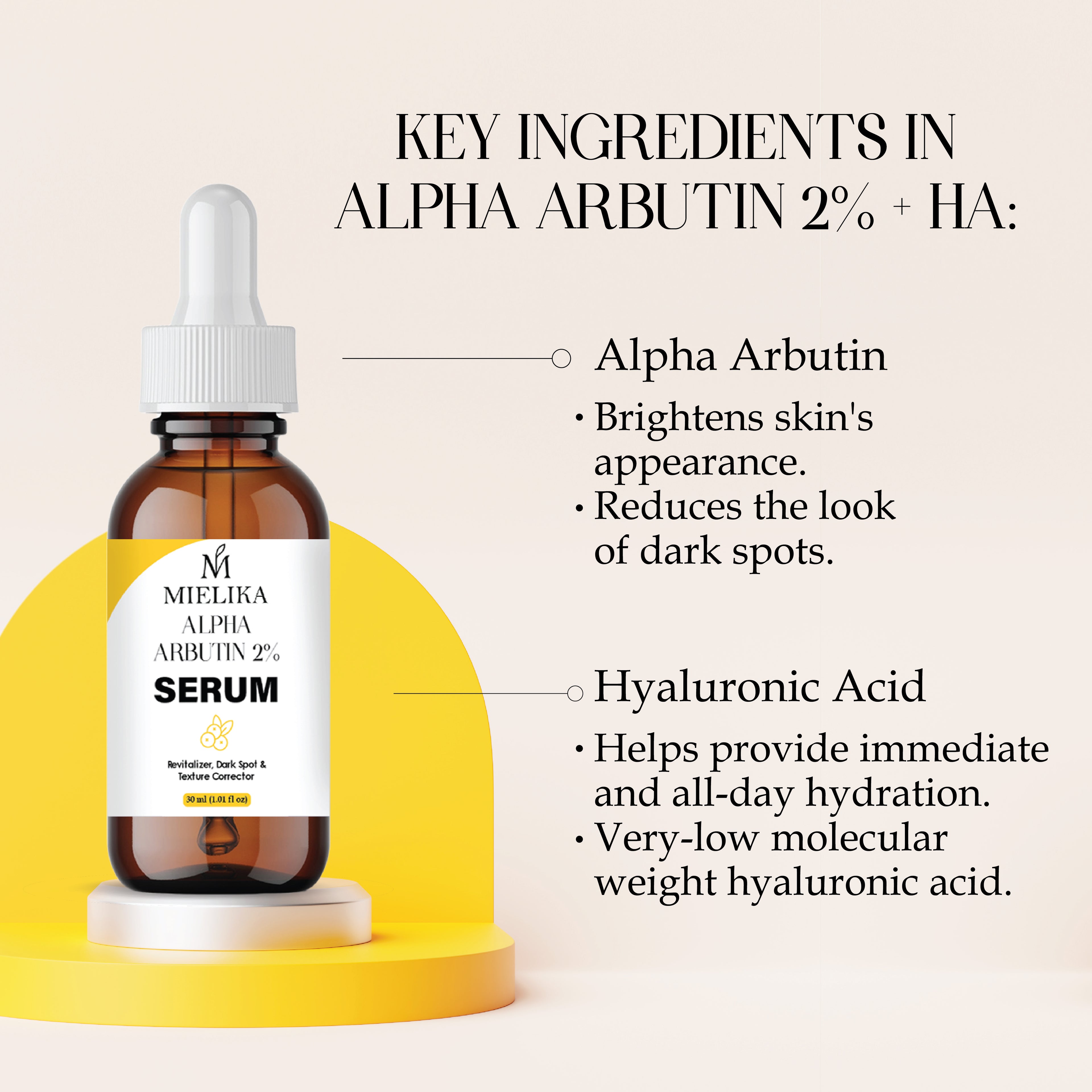 Alpha Arbutin Serum for Skin Brightening | Dark Spot Remover | Even Skin Tone & Radiance | Lightweight, Fast Absorbing Face Serum