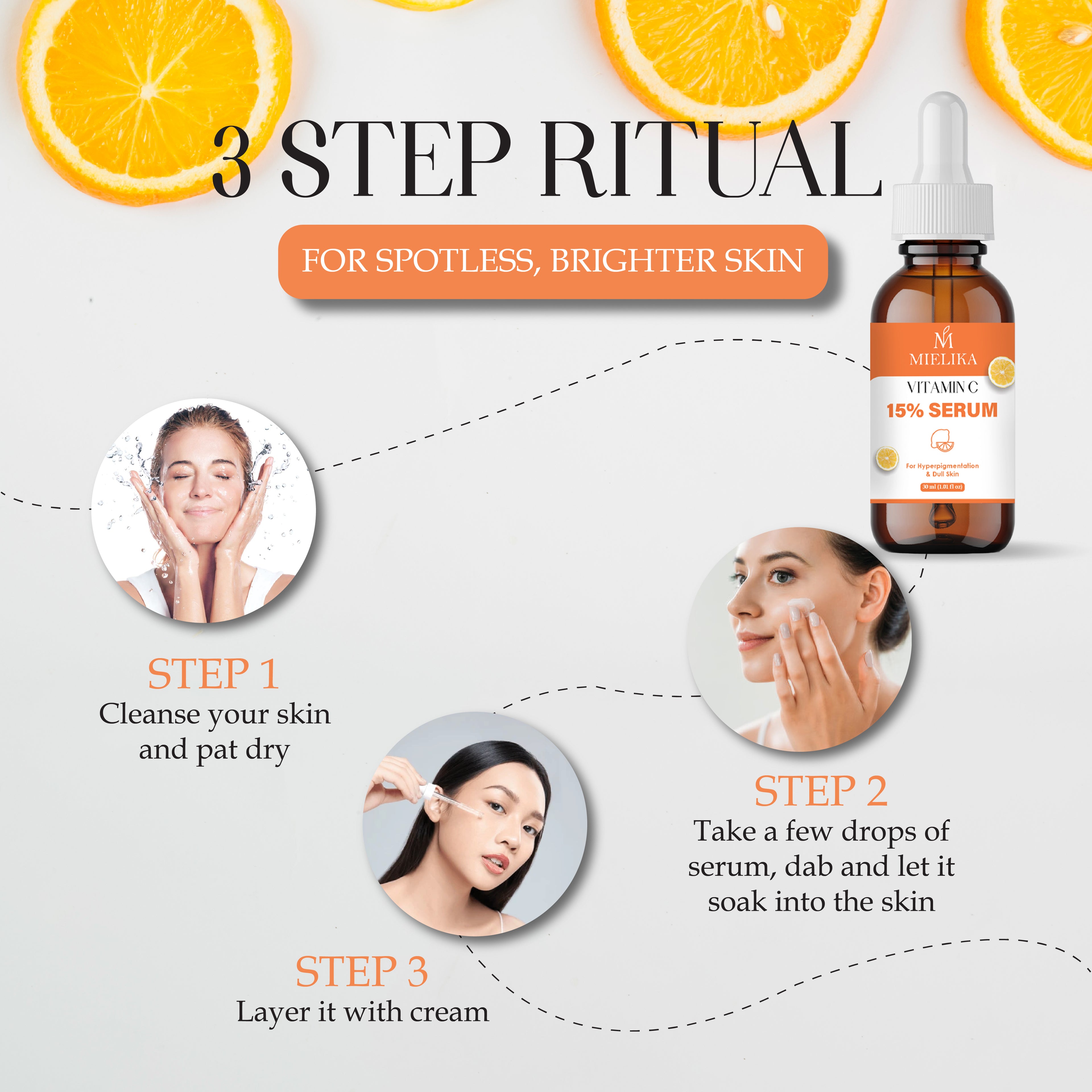 Vitamin C Face Serum for Glowing Skin | Brightening & Anti-Aging Serum with Hyaluronic Acid & Vitamin E | Fades Dark Spots, Evens Skin Tone, Reduces Fine Lines | For Men & Women – 30ml